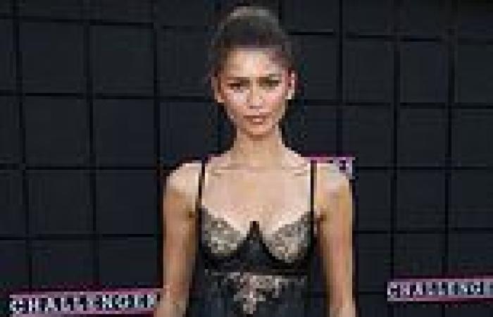 Zendaya serves up a fashion ace in sultry lace corset with voluminous pink ... trends now