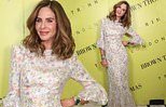 Trinny Woodall looks glamorous in a glitzy white dress as she poses up a storm ... trends now