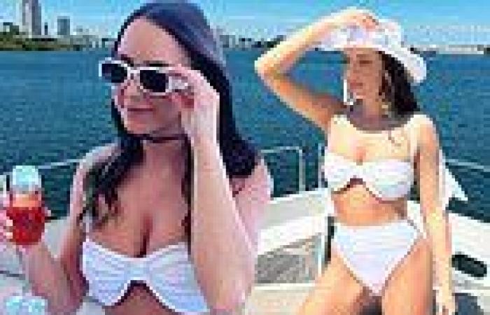 Eminem's daughter Hailie Jade, 28, wows in tiny white bikini and cowboy hat ... trends now