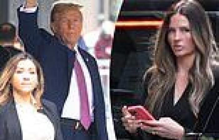 Trump makes his way to court with his loyal aide Margo Martin, 28, for the ... trends now