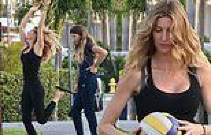 Gisele Bundchen, 43, works up a sweat as she shows off her slim figure and ... trends now