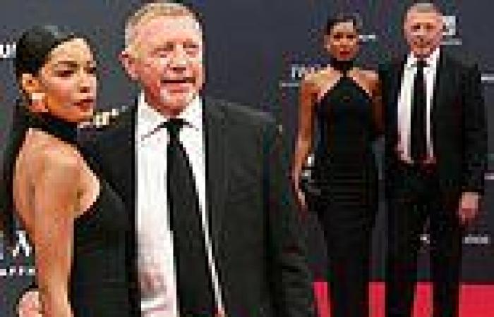 Boris Becker, 56, looks dapper in a black suit as he poses with glamorous ... trends now