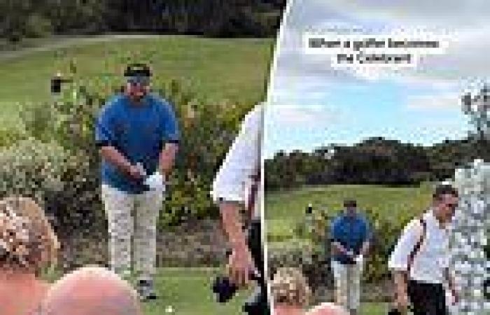 sport news 'Only in Australia' Golfer interrupts wedding ceremony before surprising guests ... trends now