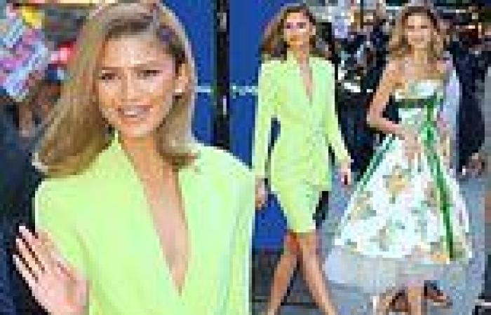 Zendaya continues her tennis-themed fashion parade with two chic green looks in ... trends now