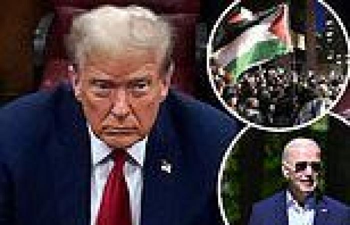 Trump blames Biden for the anti-Israel protesters trying to 'rip down ... trends now