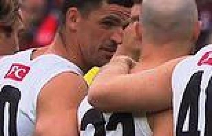 sport news Awkward moment footy star is spotted making X-rated comment during poignant ... trends now