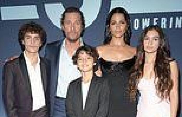 Matthew McConaughey and Camila Alves are supported by their three children at ... trends now