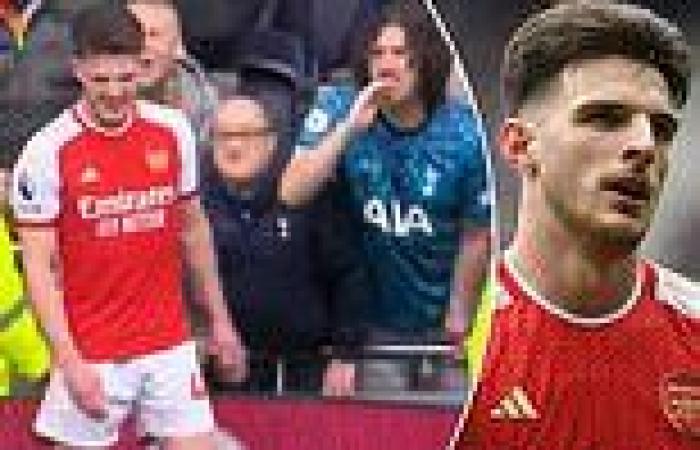 sport news Tottenham fan hurls abuse at Declan Rice but then heads for the exit as his ... trends now