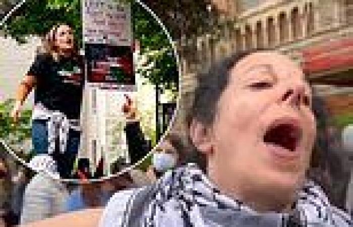 Shocking moment pro-Palestine protester tells counter-demonstrator 'You're just ... trends now