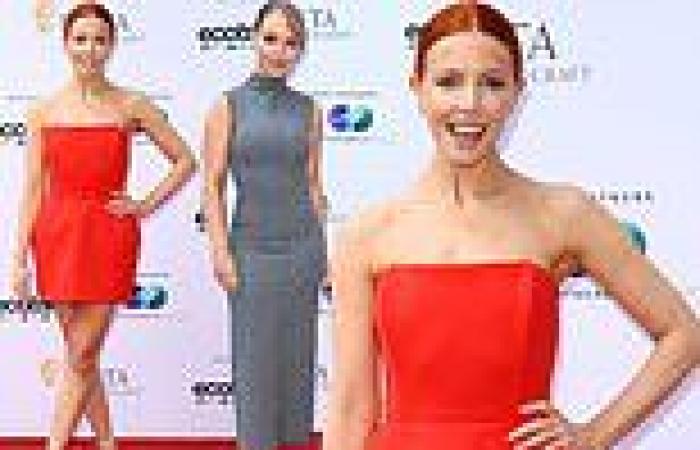 Stacey Dooley puts on a leggy display in a sexy red dress as she joins stylish ... trends now
