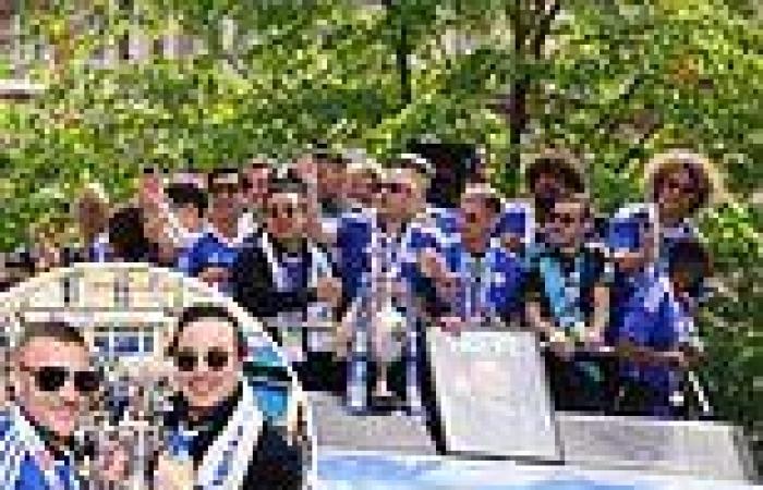 sport news Leicester parade the Championship trophy in front of thousands in open-top bus ... trends now