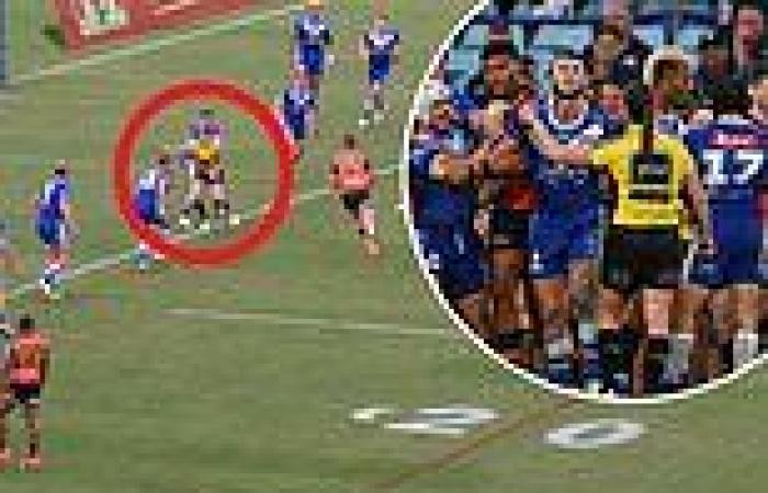 sport news Canterbury Bulldogs star Sam Hughes disciplined for contact with female referee trends now