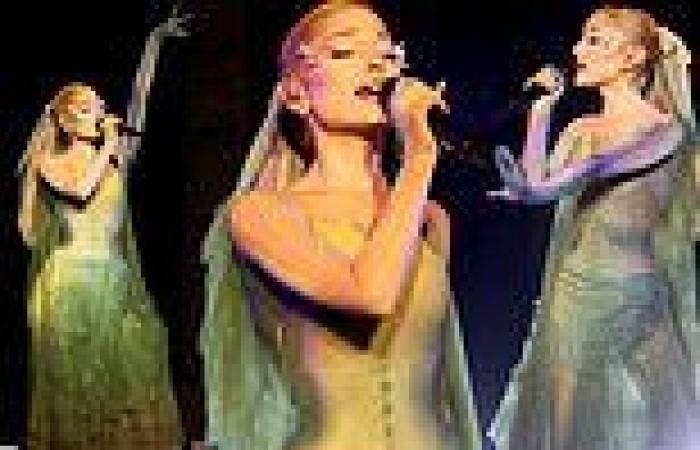Ariana Grande performs Met Gala medley in a green Margiela gown that's her ... trends now
