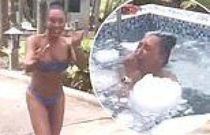 Mel B, 48, shows off her incredible figure in a strapless thong bikini she ... trends now