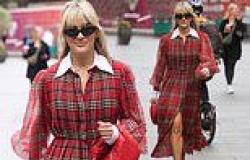 Thursday 30 June 2022 11:21 AM Ashley Roberts looks typically fashion forward in red tartan dress with ... trends now