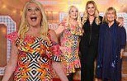 Vanessa Feltz is supported by Claire Sweeney and Linda Robson as she attends ... trends now