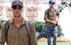 Pete Evans looks scruffy in camouflage pants as he steps out in Bondi trends now