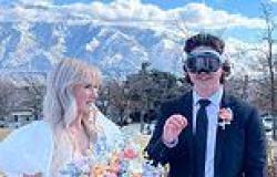 Software engineer wears $3,500 Apple Vision Pro to his WEDDING - and his bride ... trends now