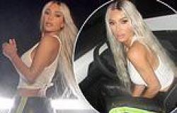Kim Kardashian loves her new set of wheels as she rocks leather pants and a ... trends now