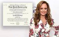 Leah Remini reveals earning college degree from New York University at age 53 ... trends now