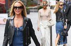 Amanda Holden flaunts her incredible figure in a plunging denim dress while ... trends now