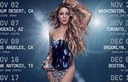 Shakira poses in a strapless corset while announcing dates for her Las Mujeres ... trends now