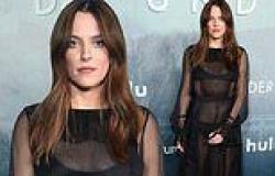 Riley Keough flashes her lingerie in risqué sheer black gown as she leads the ... trends now
