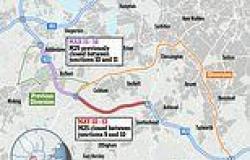 Detours on second M25 weekend closure will be TWICE as long as previous ... trends now