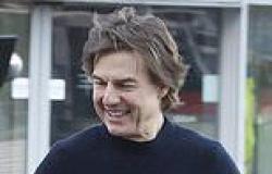 Smiling Tom Cruise is pictured in London the day before daughter Suri's 18th ... trends now