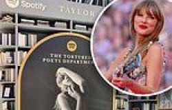 Taylor Swift fans wait in line for FIVE hours as star launches pop-up poetry ... trends now