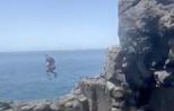 Horrifying moment Brit, 40, slams against the rocks after misjudging leap into ... trends now