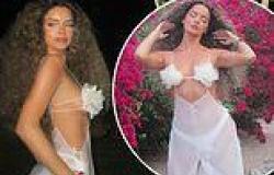 Braless Maura Higgins turns up the heat in a daring cleavage-skimming sheer ... trends now