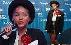 Janelle Monae rocks a leggy look while speaking at the POSSIBLE marketing ... trends now