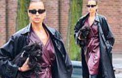 Irina Shayk the sizzling supermodel rocks saucy triple-leather look as she ... trends now