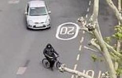 Shocking moment machete-wielding thug brazenly cycles outside an east London ... trends now