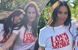 Meghan Markle models 'love like a mother' t-shirt as she laughs with Suits ... trends now