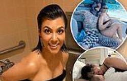 Kourtney Kardashian cradles baby Rocky in bed, shows off bikini body on yacht ... trends now