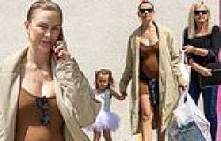 Pregnant Lala Kent shows off her growing baby bump in tight romper ... trends now