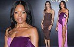 Naomie Harris turns heads in an eye-catching purple gown as she joins glamorous ... trends now