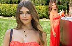Olivia Jade ravishes in bright red satin strapless dress at Peppermayo launch ... trends now