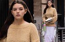 Suri Cruise steps out in stylish sweater and flowing skirt in NYC - after her ... trends now