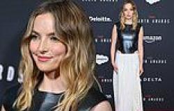 Jodie Comer wows in shimmering black and white dress with cut-out detail as she ... trends now