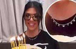 Kourtney Kardashian wears a necklace with the first letter of the names of all ... trends now