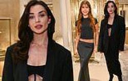 Amy Jackson turns heads in a racy sheer corset dress as she joins glamorous ... trends now