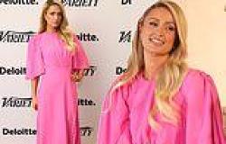 Paris Hilton is a stunner in head-to-toe pink as she joins 11:11 Media ... trends now