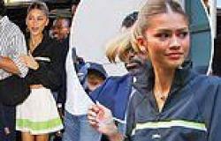 Zendaya serves another sporty look as she steps out in pleated tennis skirt ... trends now
