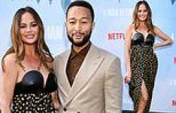 Chrissy Teigen puts on leggy display in sexy polka dot dress as she and husband ... trends now