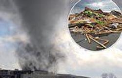 Terrifying videos show tornado sweeping across Nebraska town as eerie siren ... trends now