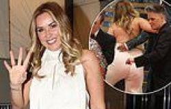 Claire Sweeney needs a helping hand making her way up the stairs as she enjoys ... trends now