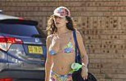 Abbie Chatfield looks fabulous in a colourful bikini as she makes the most of ... trends now